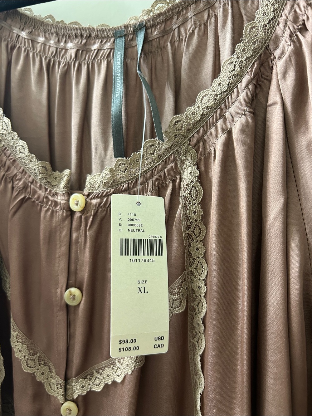 Anthropologie Amber Silkie Top NWT Size Xl - Picture 3 of 4